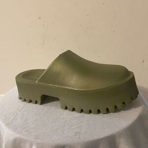 Jeffrey Campbell Olive Green Mules